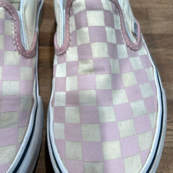 Vans Checkered Mauve Slip On worn once size 4.5 Adorable - Picture 3 of 10